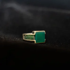 Green Stone gems in 925 silver