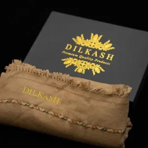 Mens Wool Shawl in Camel Brown