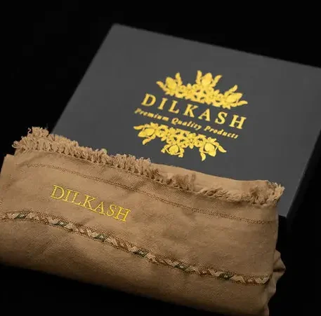 Mens Wool Shawl in Camel Brown