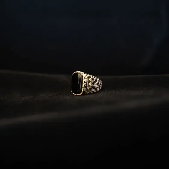 Black Stone set in 925 silver