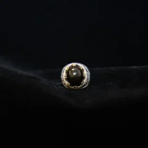 Genuine Black Agate in Pure Silver