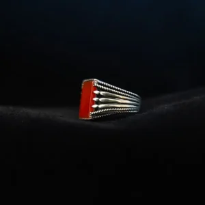 Red Stone set in 925 Silver