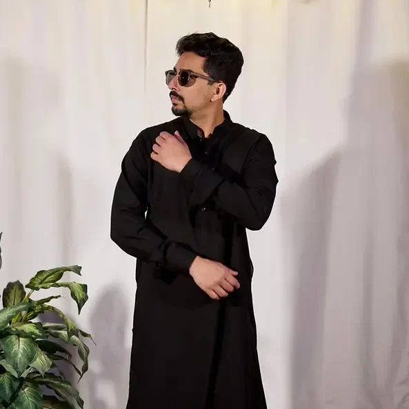 Rich Black Kameez Shalwar