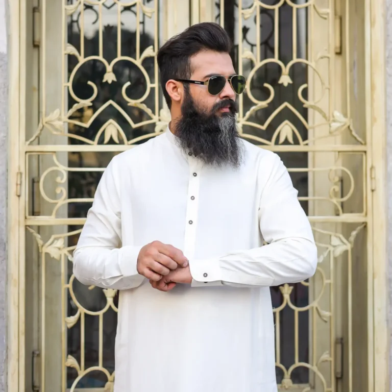 Ivory White Kameez Shalwar